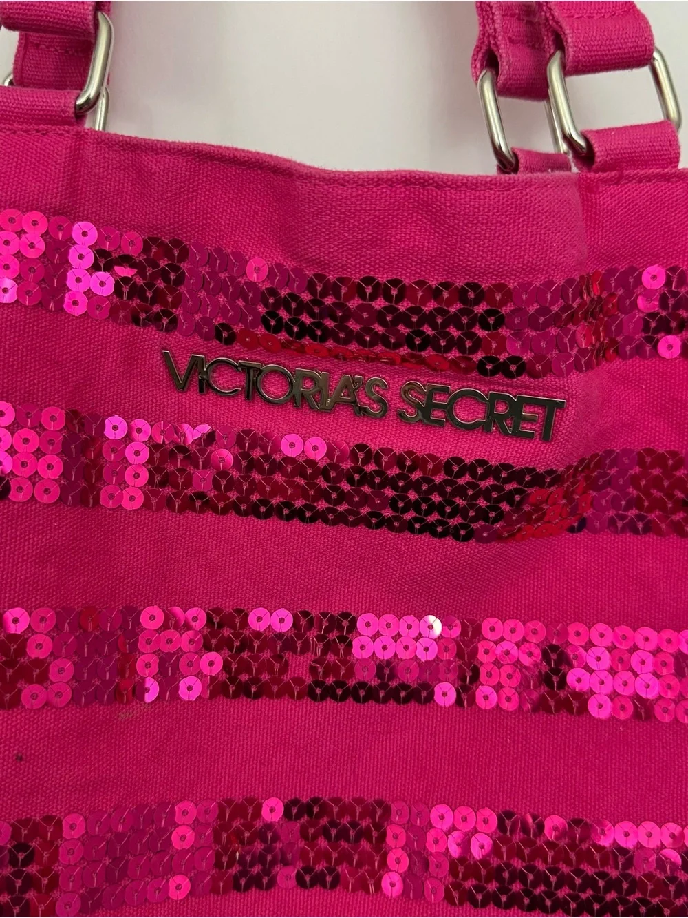 Victoria's Secret Pink Bling Sequin Tote Bag